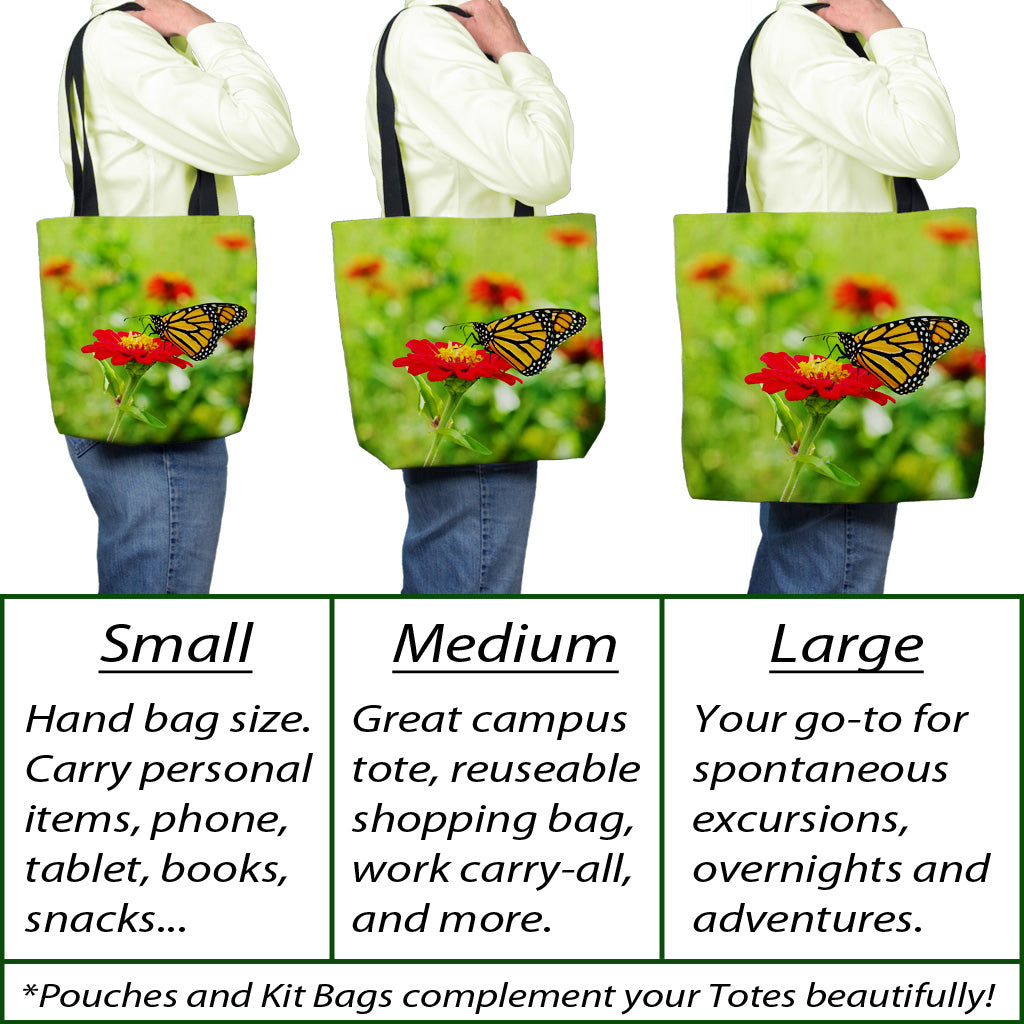 Monarch On Red Tote