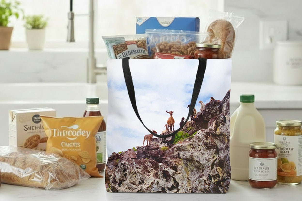 Wind Blown Goats Tote